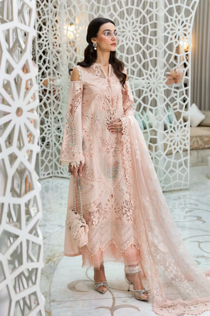 Mariab 3 Piece Unstitched Embroidered Dobby Lawn Suit | D-2513-A
